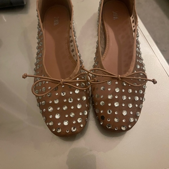 Zara women mesh crystal flats - Picture 10 of 11